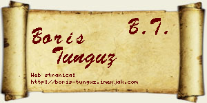 Boris Tunguz vizit kartica
